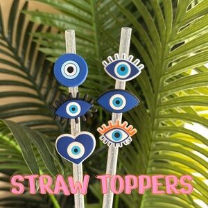 🆕 Evil Eye Straw Toppers 🧿🪬